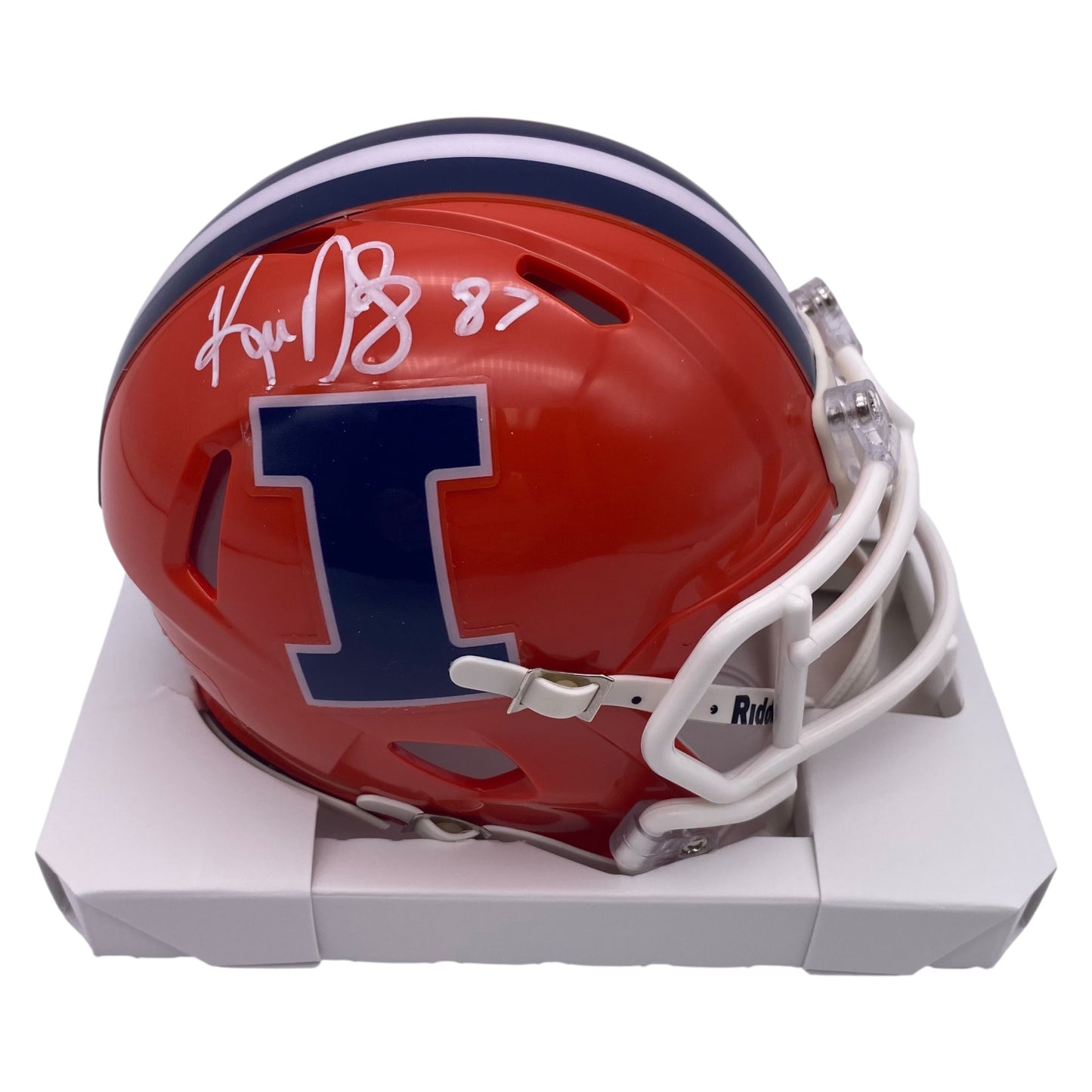 Ken Dilger Signed Illinois Fighting Illini Mini Speed Football Helmet