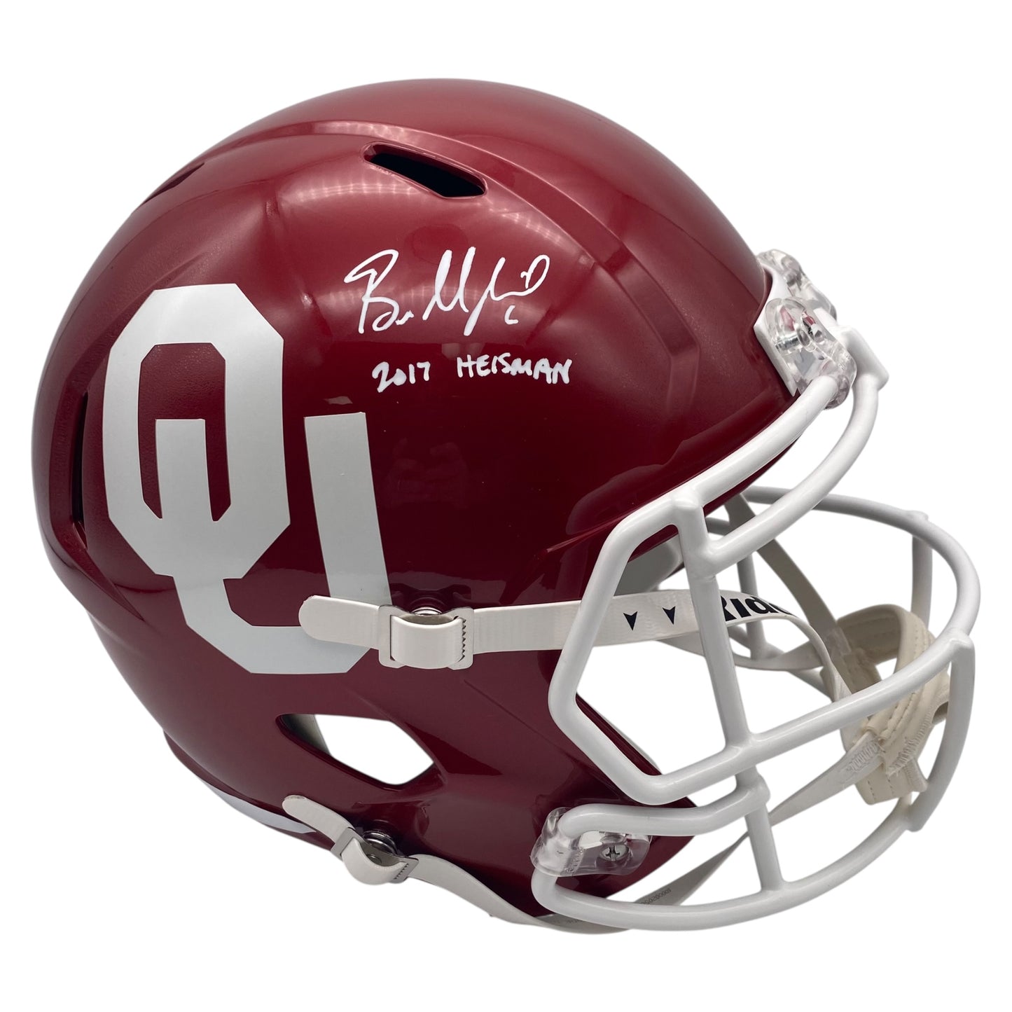 Baker Mayfield Signed Oklahoma Sooners Full Size Replica Helmet 2017 Heisman