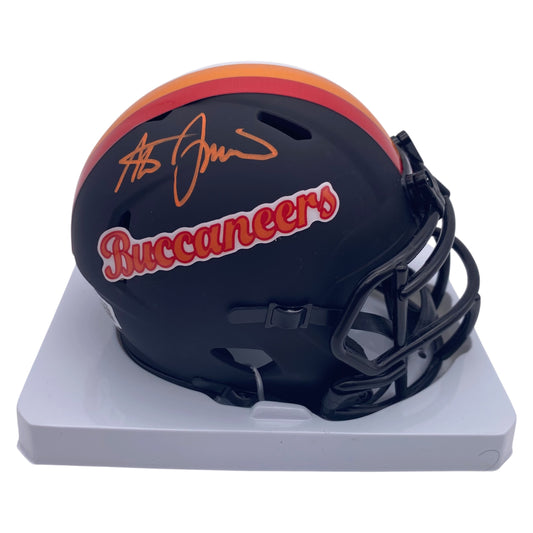 Steve Spurrier Signed Tampa Bay Buccaneers Black Alternate Mini Speed Football Helmet