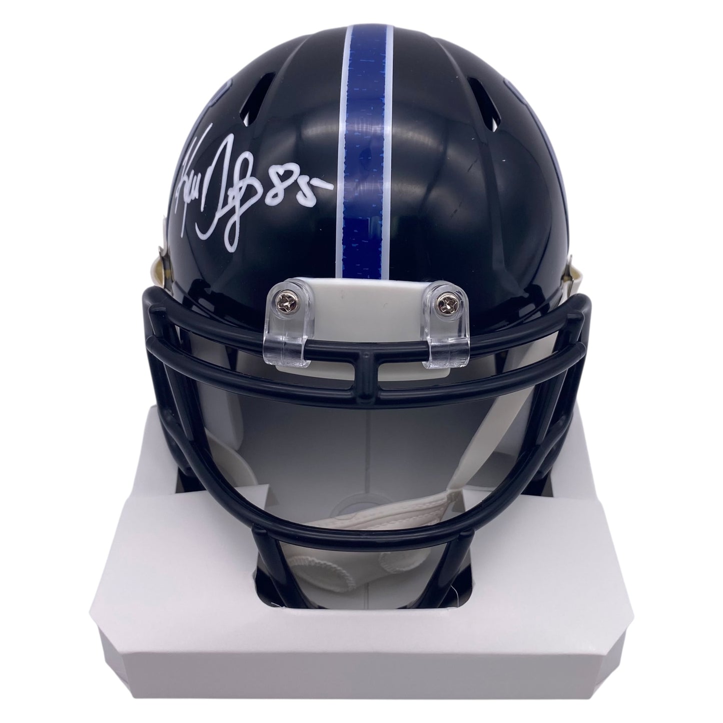 Ken Dilger Signed Indianapolis Colts Indiana Nights Black Alternate Mini Speed Football Helmet