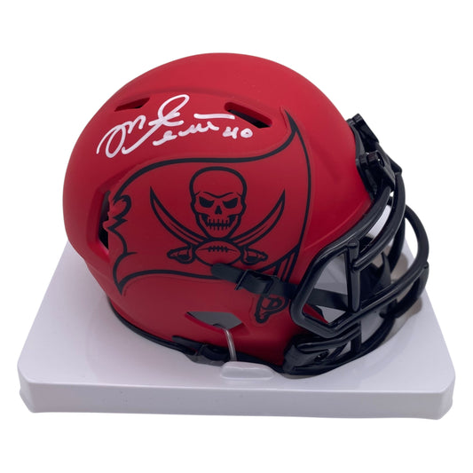 Mike Alstott Signed Tampa Bay Buccaneers Rave Alternate Speed Mini Helmet