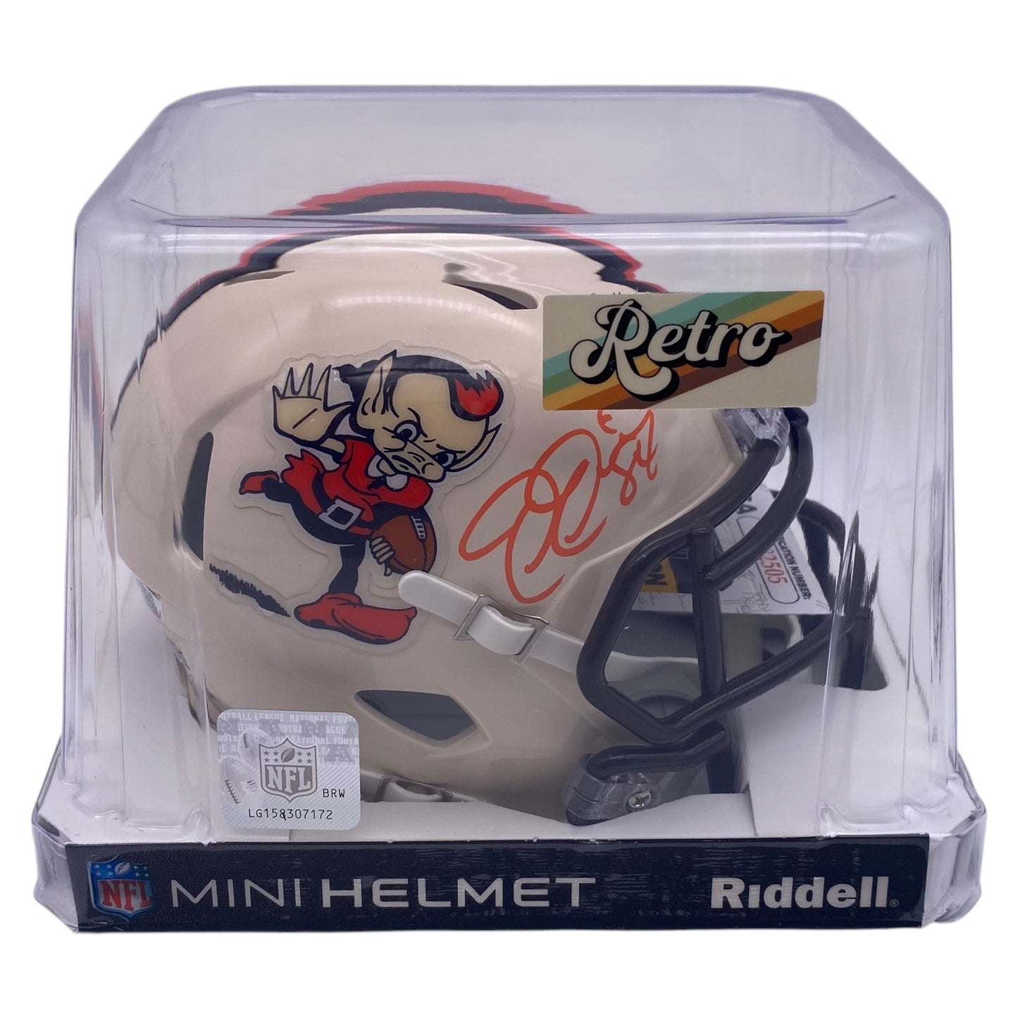 Joe Jurevicius Signed Cleveland Browns Retro Alternate Mini Helmet