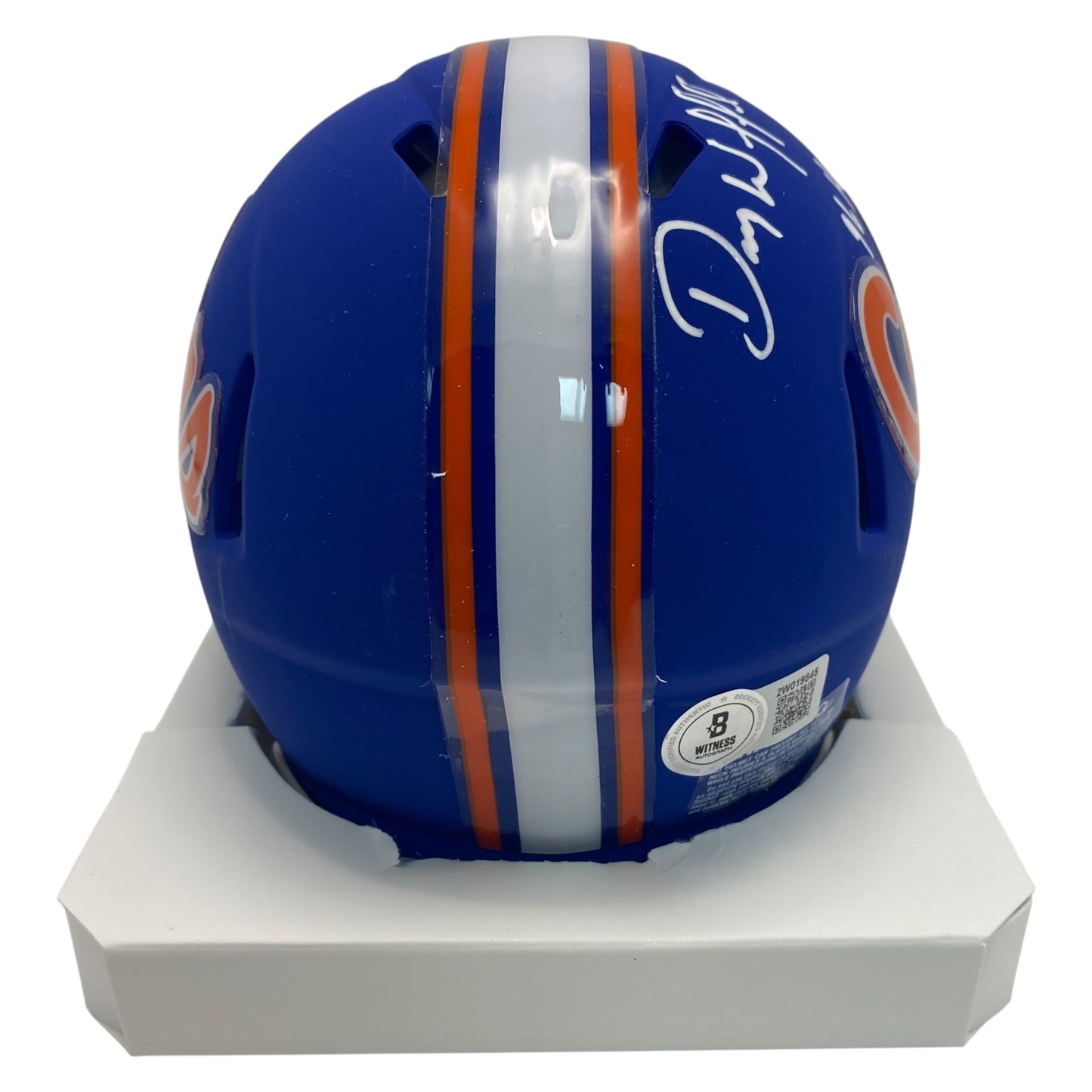 Danny Wuerffel 96 Heisman Signed Florida Gators Blue Speed Mini Helmet