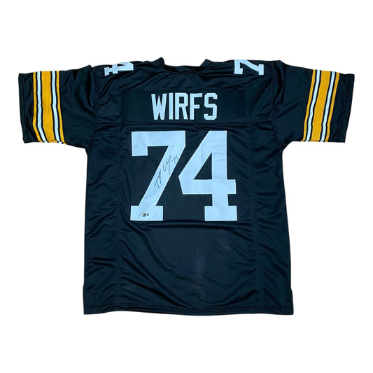 Tristan Wirfs Signed #74 Stitched Jersey Iowa Hawkeyes Style Black