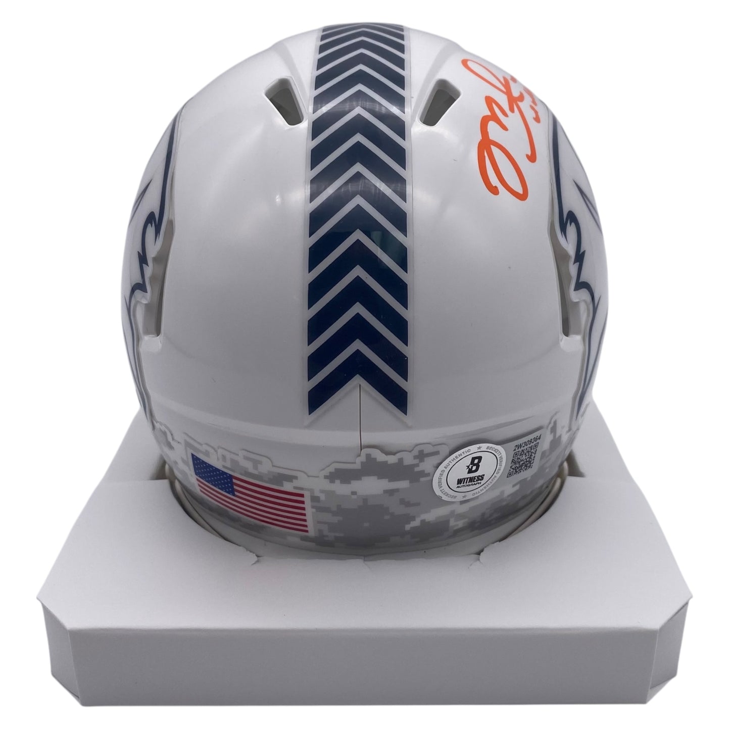 Mike Alstott Signed Tampa Bay Buccaneers 2024 Salute to Service Alternate Speed Mini Helmet