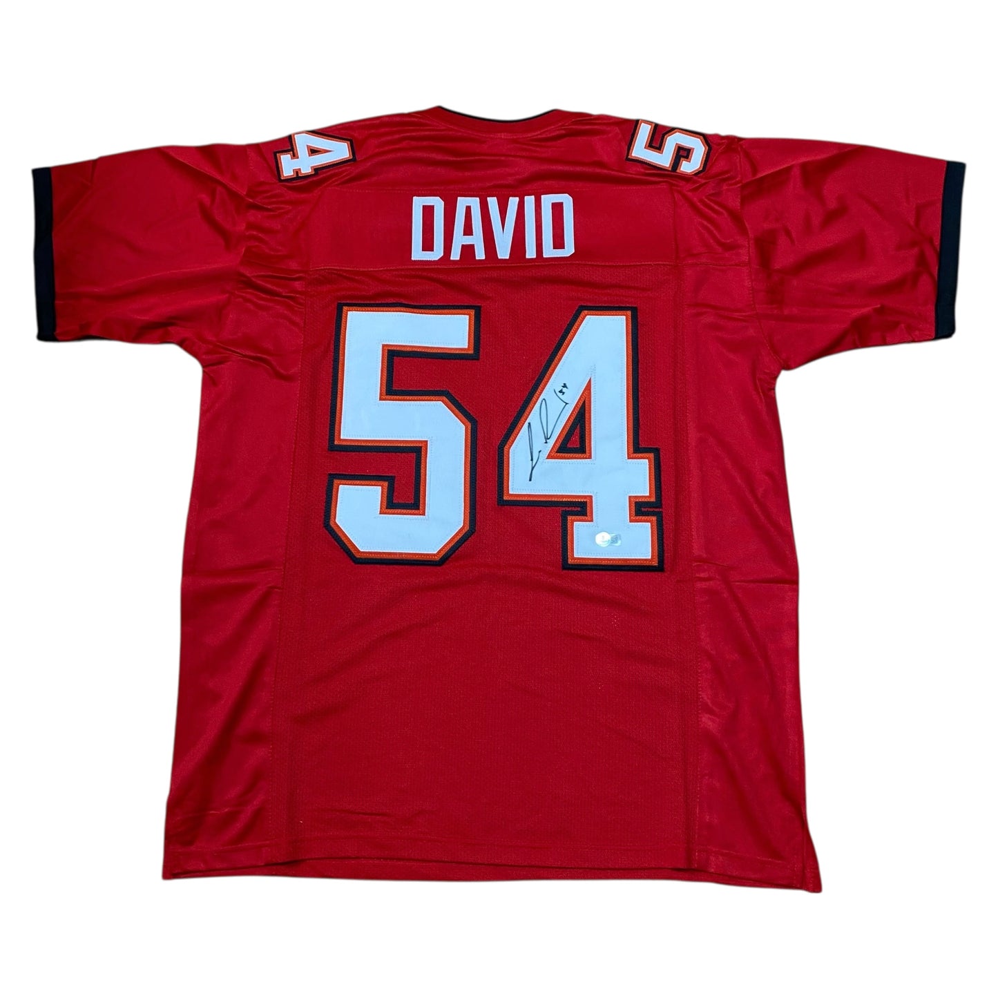 Lavonte David Signed #54 Stitched Jersey Tampa Bay Bucs Style Red