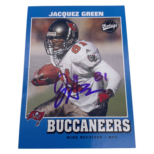 Jacquez Green Signed Tampa Bay Bucs Trading Card