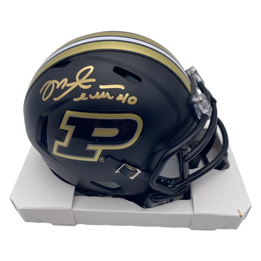Mike Alstott Signed Purdue Boilermakers Speed Mini Helmet
