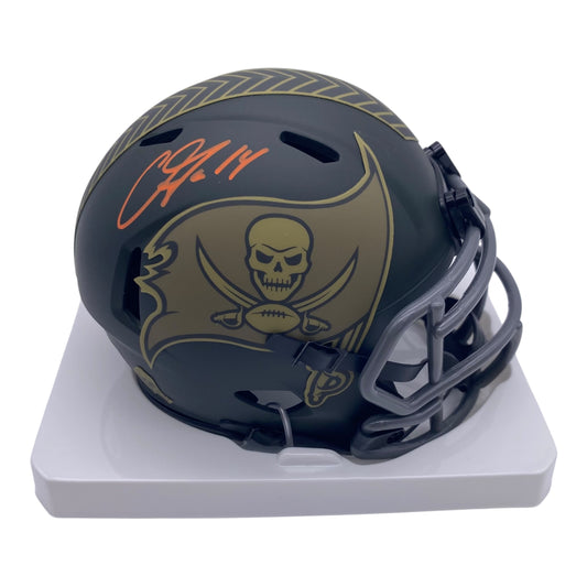 Chris Godwin Signed Tampa Bay Buccaneers 2025 Salute to Service Alternate Speed Mini Helmet