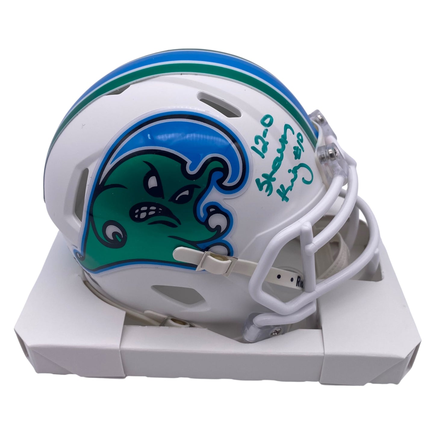 Shaun King Signed Tulane Green Wave Mini Speed Football Helmet