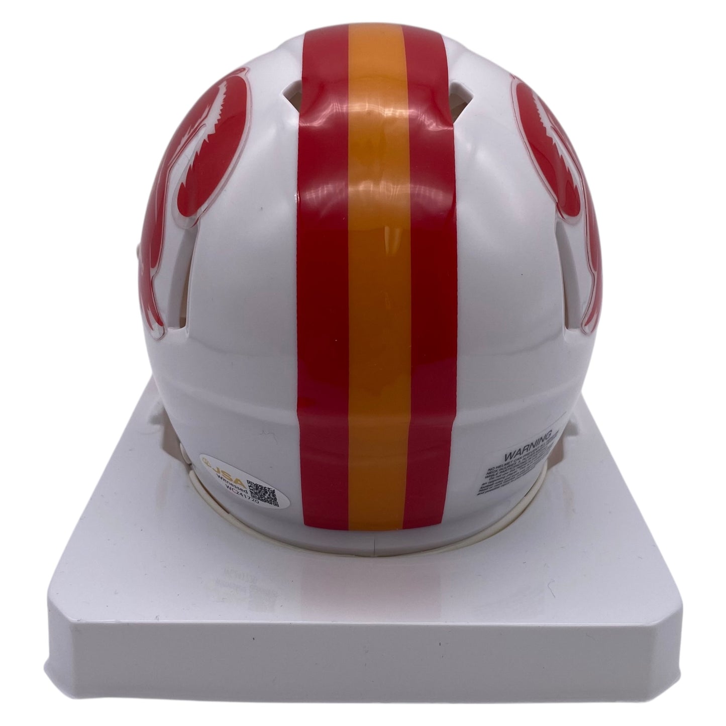 Chidi Ahanotu Signed Tampa Bay Buccaneers Throwback Mini Speed Football Helmet