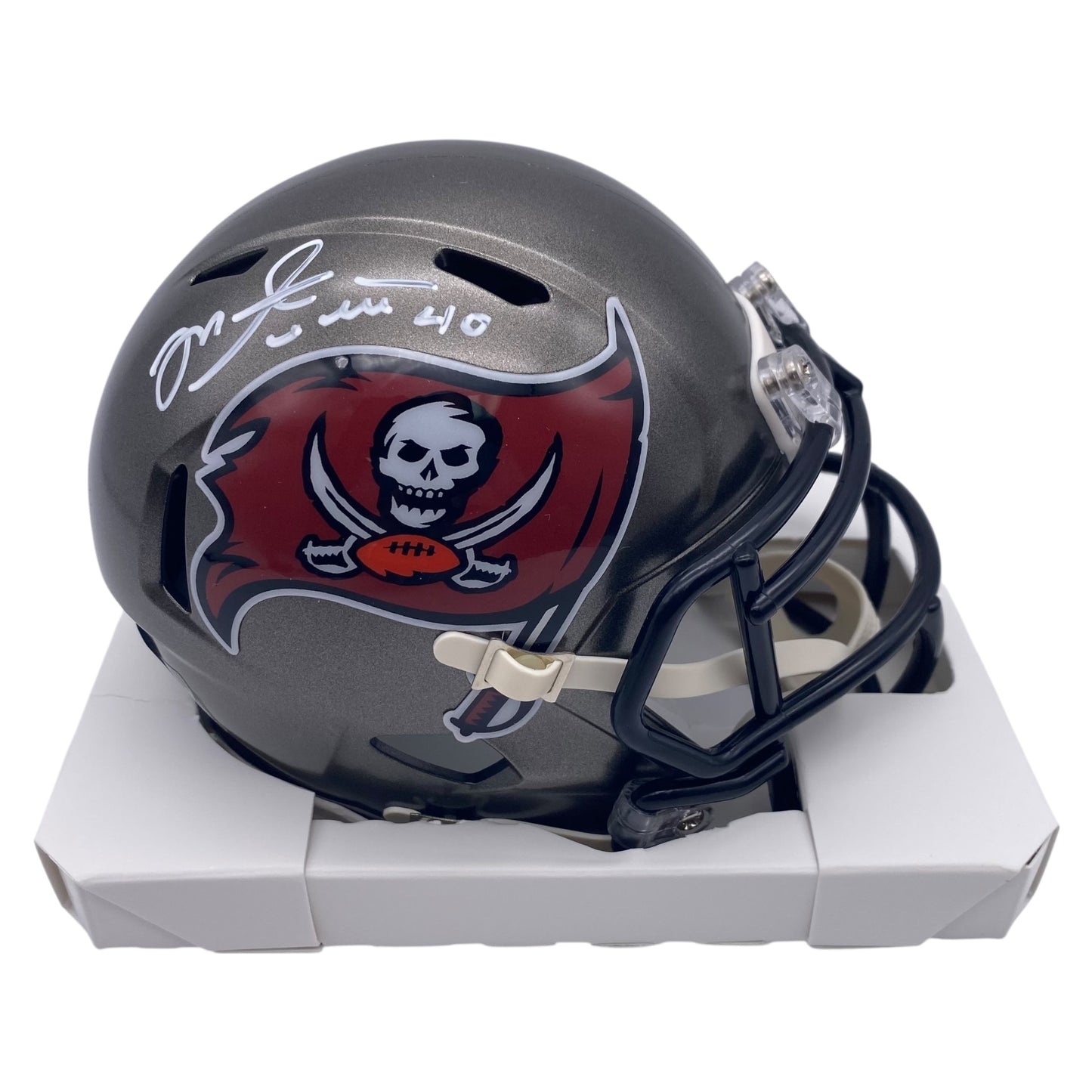 Mike Alstott Signed Tampa Bay Buccaneers 1997-2013 Super Bowl XXXVII Era Speed Mini Helmet