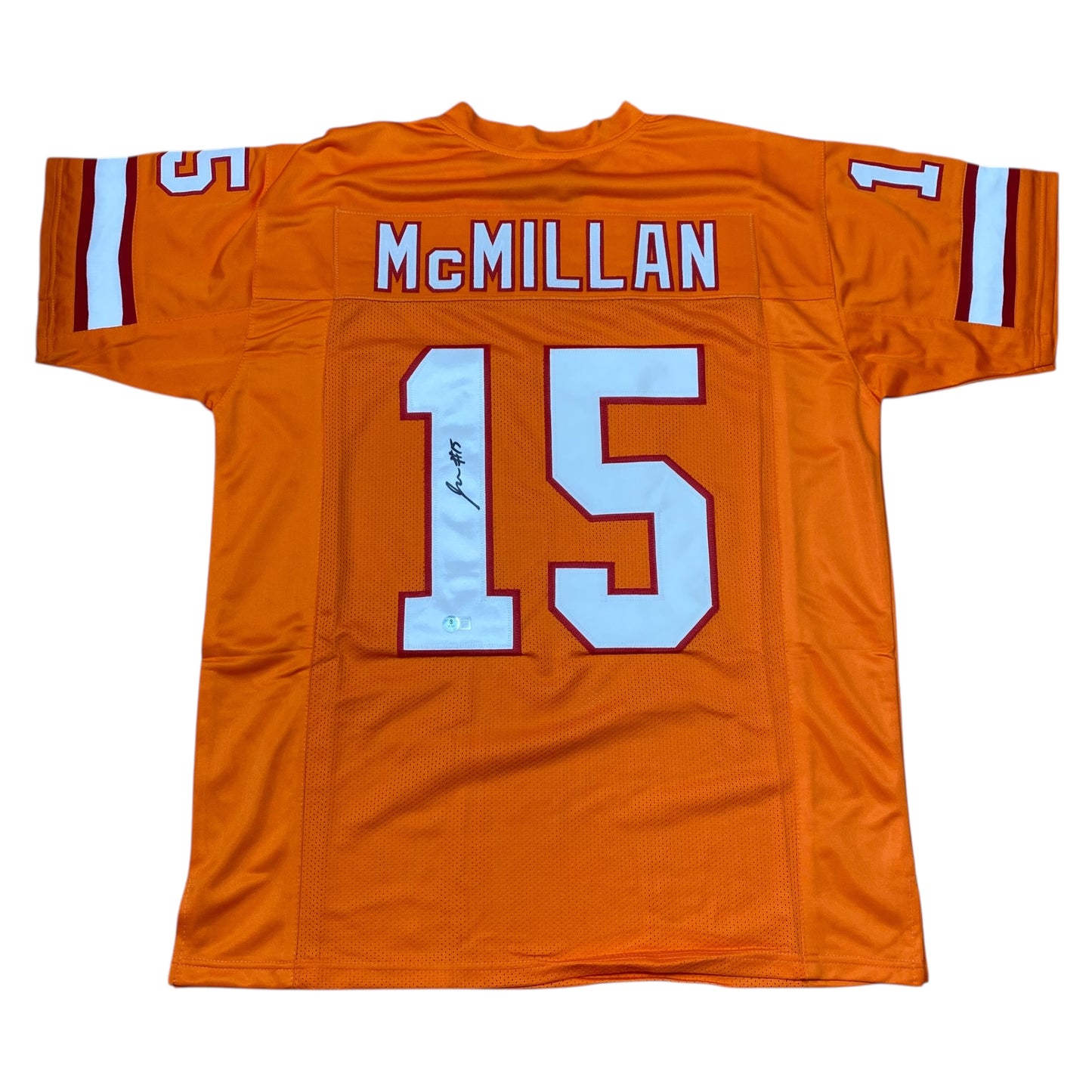Jalen McMillan Signed #15 Stitched Jersey Tampa Bay Bucs Style Orange