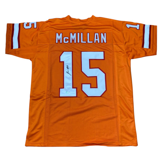 Jalen McMillan Signed #15 Stitched Jersey Tampa Bay Bucs Style Orange