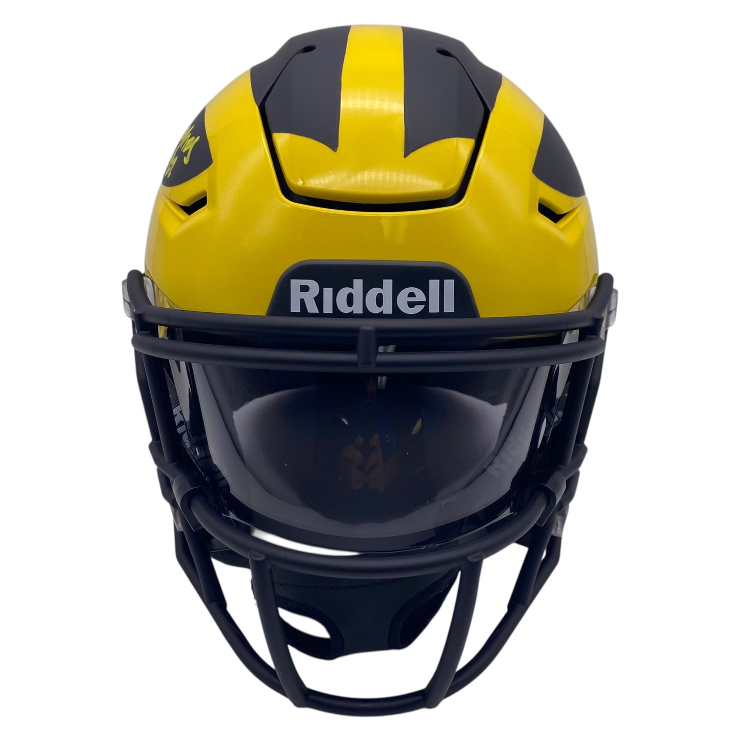 Justice Haynes Signed Michigan Wolverines MIDI Football Helmet Mid Size Speedflex New for 2025