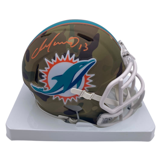 Dan Marino Signed Miami Dolphins Camo Alternate Speed Mini Helmet