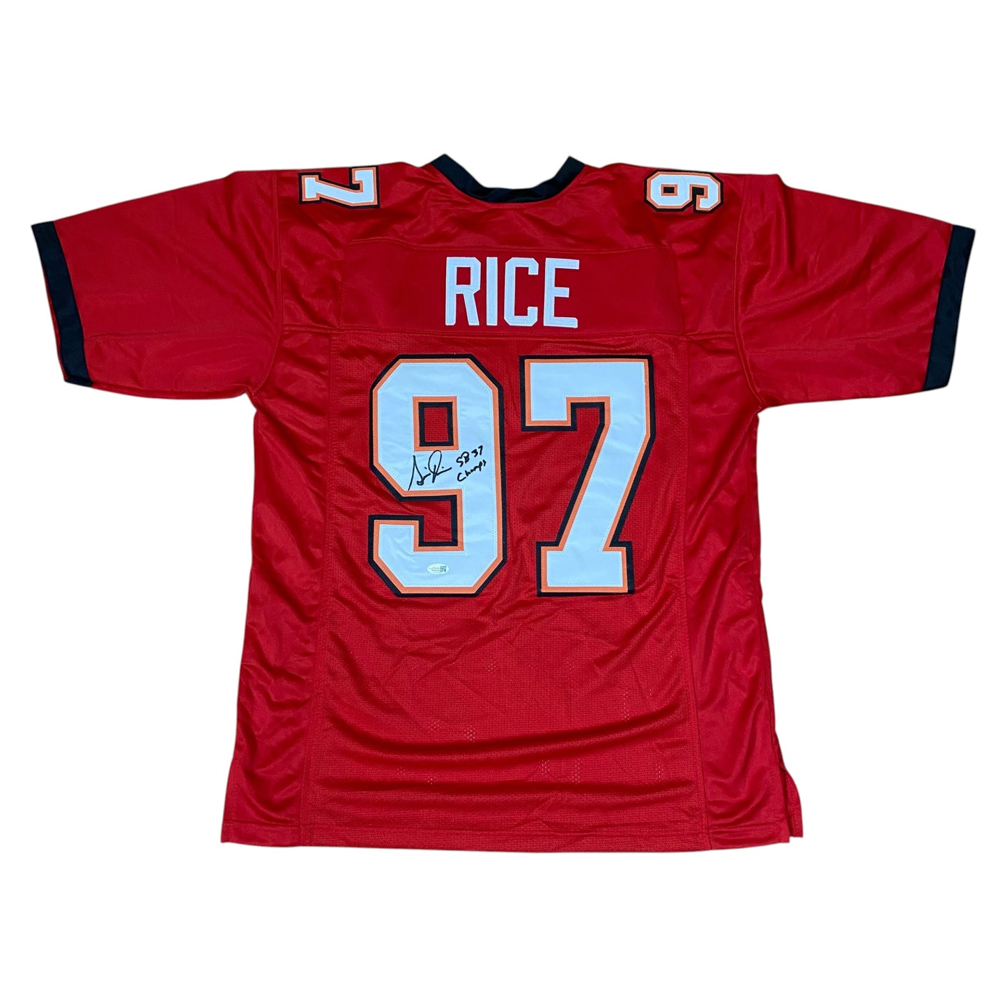 Simeon Rice signed Red #97 stitched jersey - Tampa Bay Buccaneers Edge