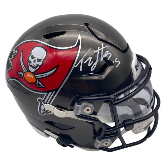 Tez Johnson Signed Tampa Bay Buccaneers MIDI Mid Size SpeedFlex Helmet