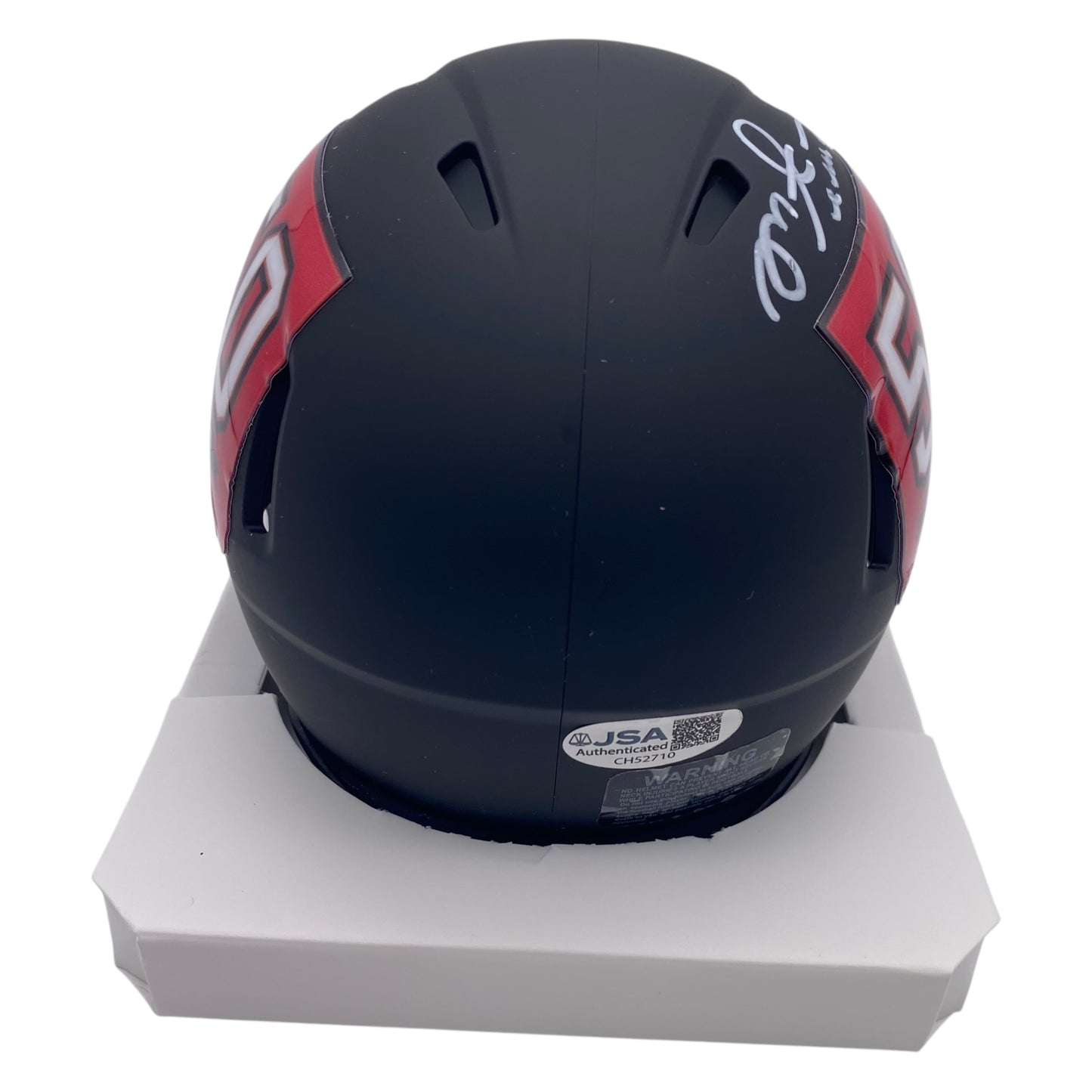 Mike Alstott Signed Tampa Bay Buccaneers 50th Anniversary Alternate Speed Mini Helmet