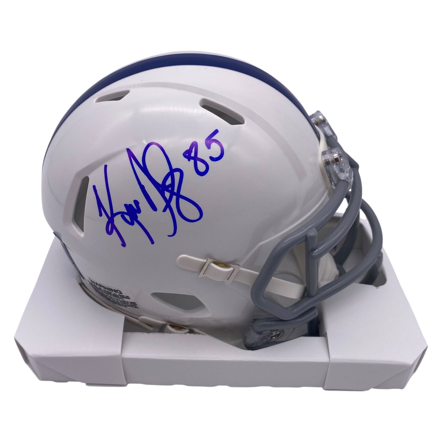 Ken Dilger Signed Indianapolis Colts Throwback Alternate Mini Speed Football Helmet