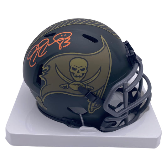 Joe Jurevicius Signed Tampa Bay Buccaneers 2025 Salute to Service Alternate Mini Helmet