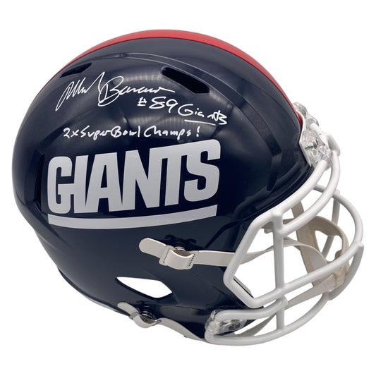 Mark Bavaro Signed New York Giants Full Size Speed Football Helmet