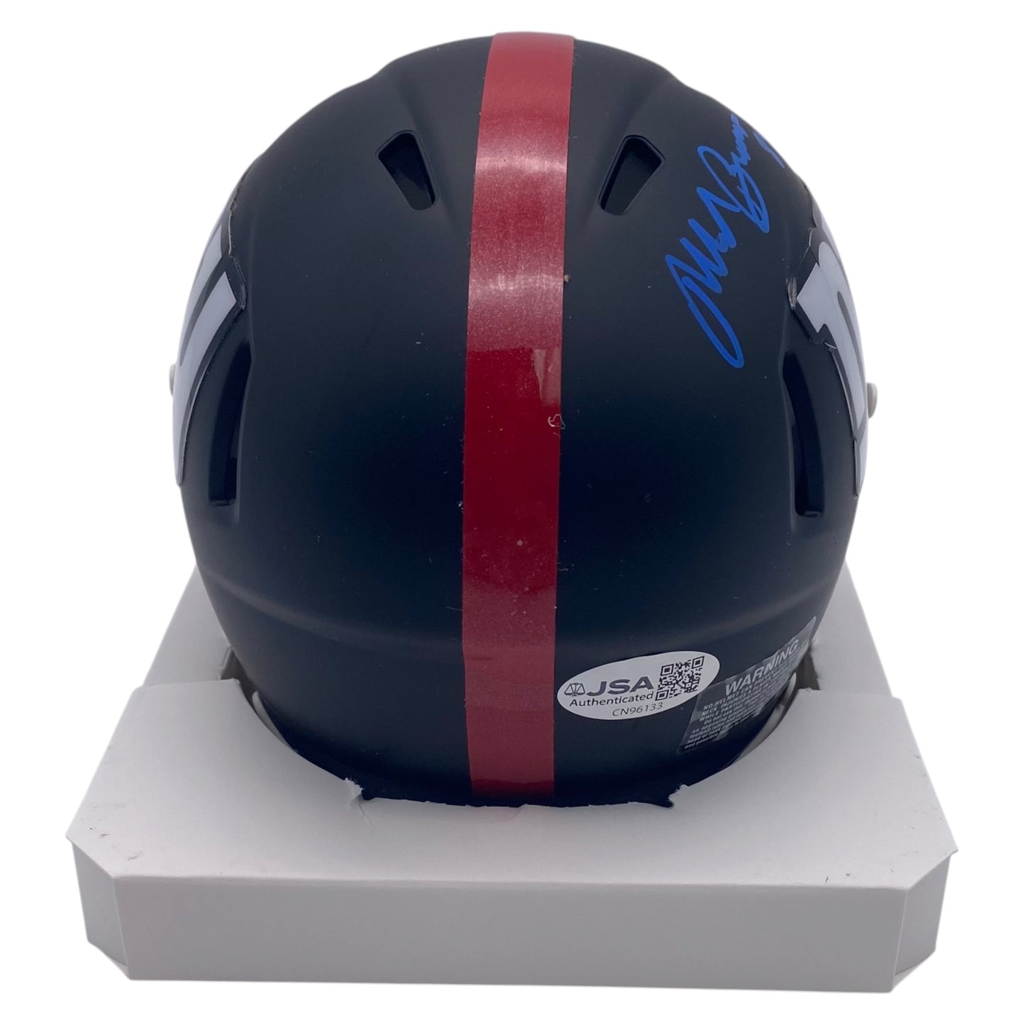 Mark Bavaro Signed New York Giants Flat Black Alternate Speed Mini Football Helmet
