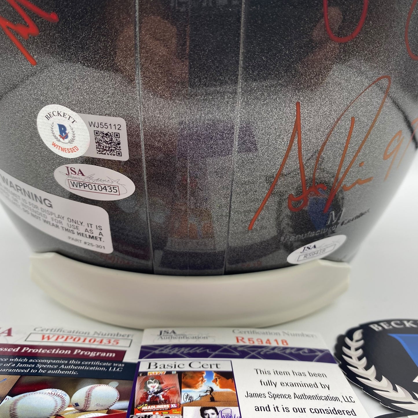 2002 Tampa Bay Buccaneers Full Size Deluxe Replica Super Bowl XXXVII Team Signed Helmet - 15 Autographs