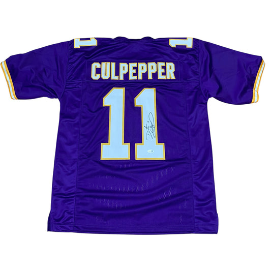 Daunte Culpepper signed Purple #11 stitched jersey - Minnesota Vikings QB