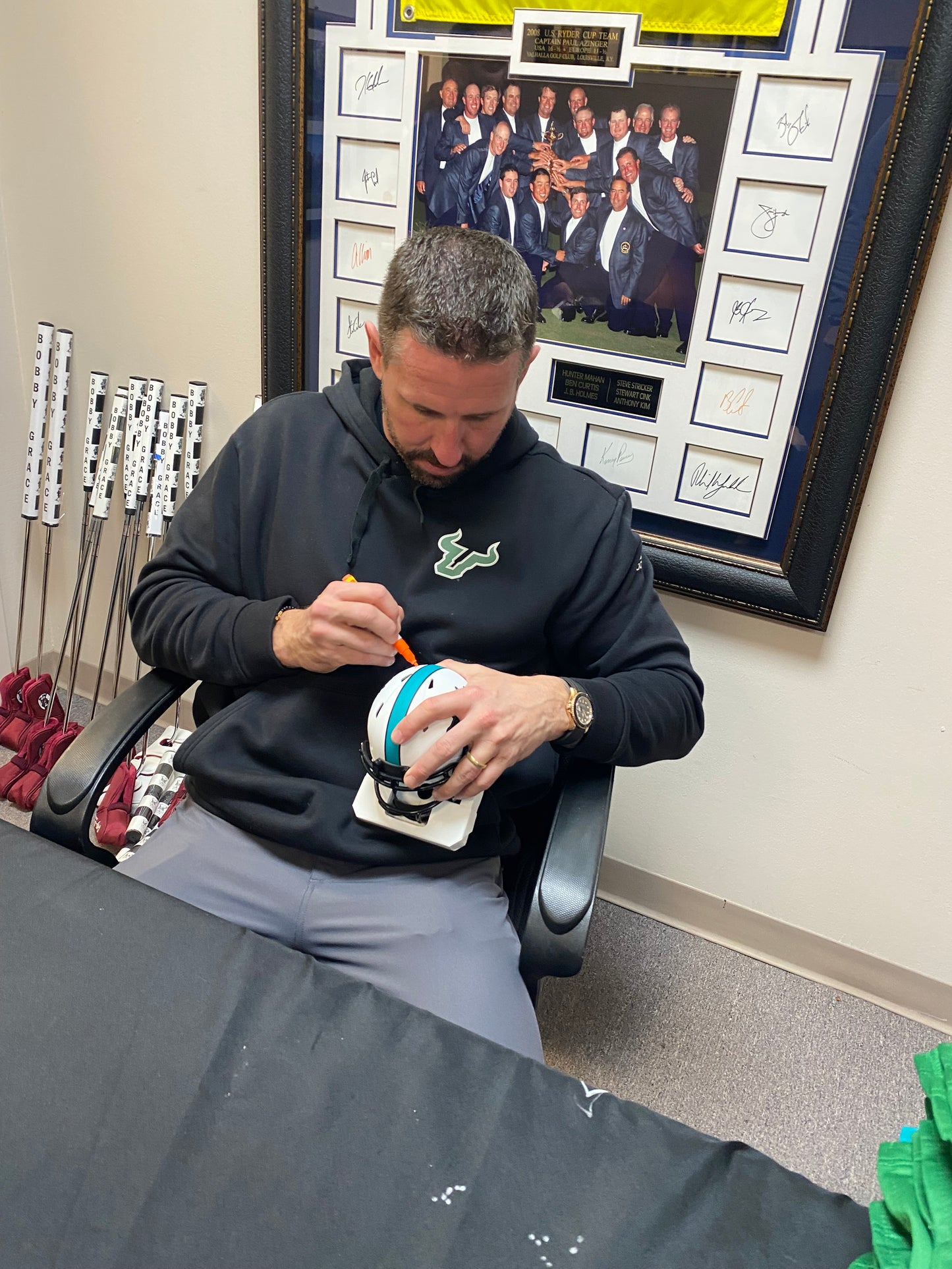 Brian Hartline Signed Miami Dolphins Lunar Eclipse Alternate Speed Mini Helmet