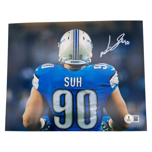 Ndamukong Suh Signed Detroit Lions 8x10 Photo