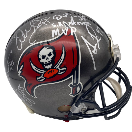 2002 Tampa Bay Buccaneers Full Size Authentic Super Bowl XXXVII Team Signed Helmet - 15 Autographs
