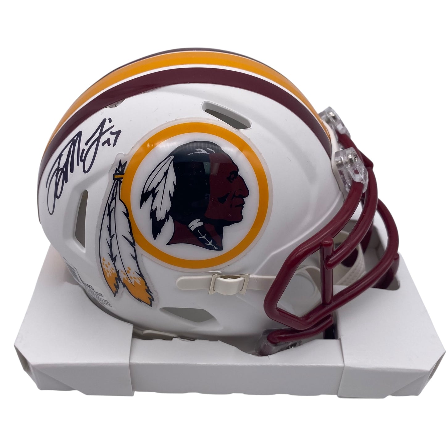Terry McLaurin Signed Washington Redskins Commanders Flat White Alternate Mini Football Helmet