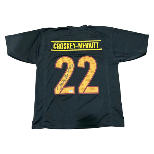 Jacory Croskey-Merritt Signed #22 Stitched Jersey Washington Commanders Style