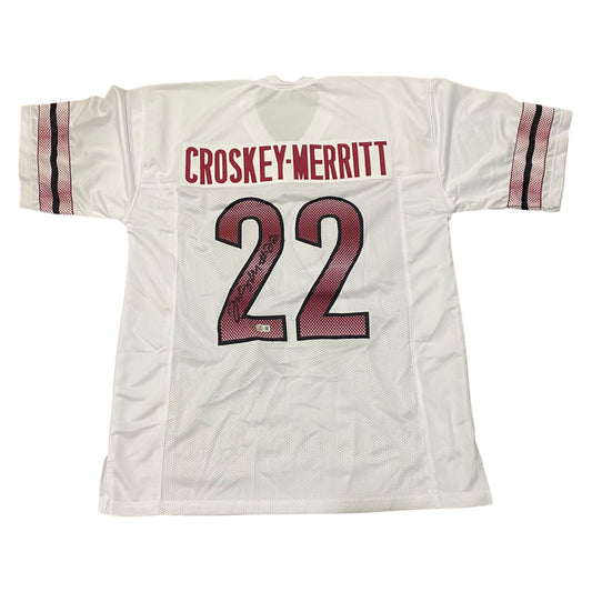 Jacory Croskey-Merritt Signed #22 Stitched Jersey Washington Commanders Style