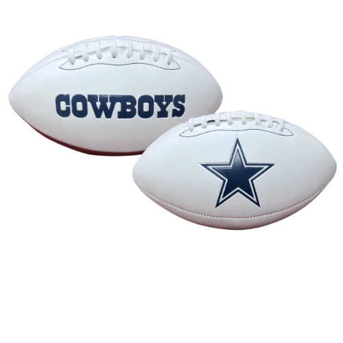 Tony Romo Signed Dallas Cowboys White Panel Logo Football