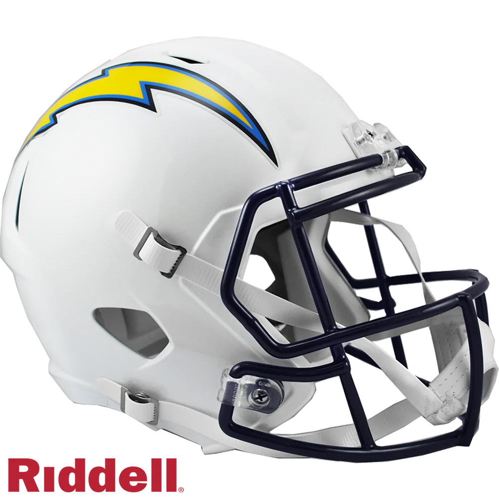 Ladd McConkey Signed Los Angeles Chargers 2007-2018 Alternate Speed Replica Full Size Football Helmet