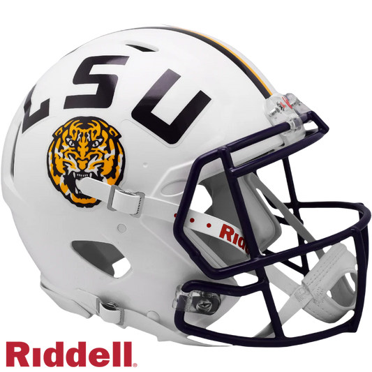 Booger McFarland Signed LSU Tigers White Alternate Speed Mini Football Helmet