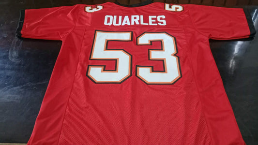 Shelton Quarles Signed Red Stitched #53 Jersey - Tampa Bay Buccaneers LB