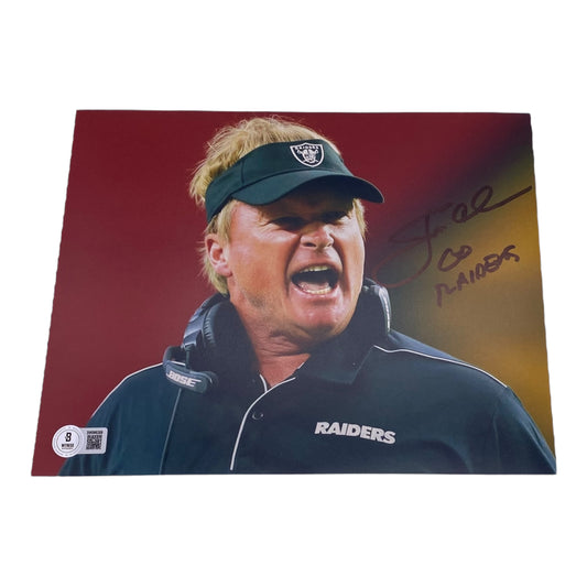 Coach Jon Gruden Signed Las Vegas Raiders 8x10 Photo