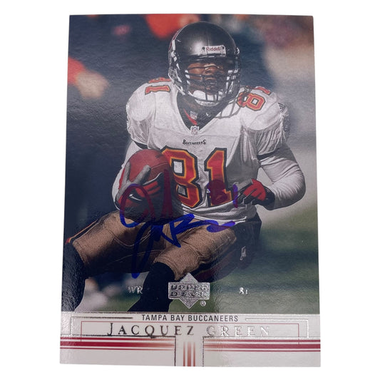 Jacquez Green Signed Tampa Bay Bucs Trading Card