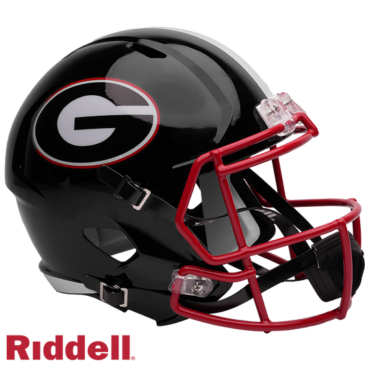 Brock Bowers Signed Georgia Bulldogs Black Alternate Speed Replica Full Size Football Helmet
